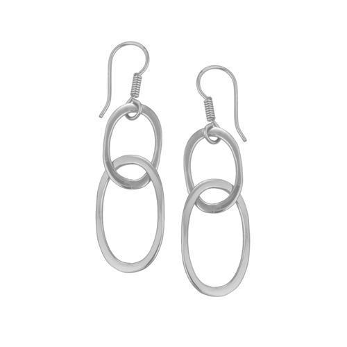 STERLING SILVER LIGHTWEIGHT CHAIN LINK EARRINGS